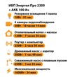 ИБП для котла Энергия Про 2300 + Аккумулятор 100 Ач 12 В (1600Вт - 34мин) - ИБП и АКБ - ИБП для котлов - Магазин сварочных аппаратов, сварочных инверторов, мотопомп, двигателей для мотоблоков ПроЭлектроТок